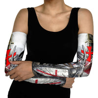 Knights Templar Crusader Arm Sleeves Medieval Armor Red Cross Shield