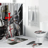 Knights Templar Crusader Bathroom Set Medieval Armor Red Cross Shield