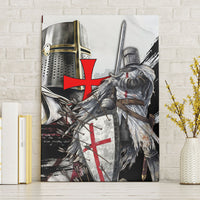 Knights Templar Crusader Canvas Wall Art Medieval Armor Red Cross Shield