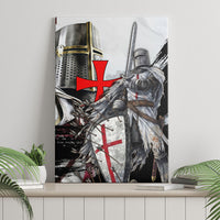 Knights Templar Crusader Canvas Wall Art Medieval Armor Red Cross Shield