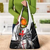 Knights Templar Crusader Grocery Bag Medieval Armor Red Cross Shield