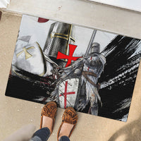 Knights Templar Crusader Rubber Doormat Medieval Armor Red Cross Shield