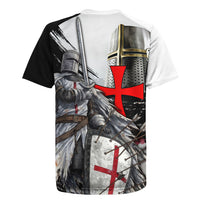 Knights Templar Crusader Rugby Jersey Medieval Armor Red Cross Shield