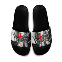 Knights Templar Crusader Slide Sandals Medieval Armor Red Cross Shield
