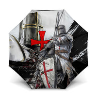 Knights Templar Crusader Umbrella Medieval Armor Red Cross Shield