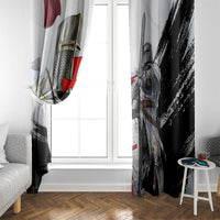 Knights Templar Crusader Window Curtain Medieval Armor Red Cross Shield