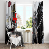 Knights Templar Crusader Window Curtain Medieval Armor Red Cross Shield