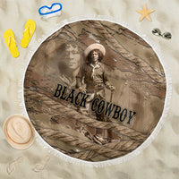 Black Cowboy Nat Love Beach Blanket Vintage Western Portrait Lasso