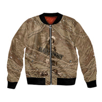 Black Cowboy Nat Love Bomber Jacket Vintage Western Portrait Lasso