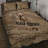 Black Cowboy Nat Love Quilt Bed Set Vintage Western Portrait Lasso