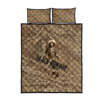 Black Cowboy Nat Love Quilt Bed Set Vintage Western Portrait Lasso