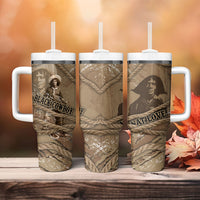 Black Cowboy Nat Love Tumbler With Handle Vintage Western Portrait Lasso
