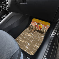 Black Cowboy Bill Pickett Car Mats Retro Sunset Western Design