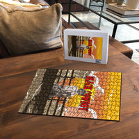 Black Cowboy Bill Pickett Puzzle Retro Sunset Western Design