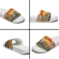 Black Cowboy Bill Pickett Slide Sandals Retro Sunset Western Design