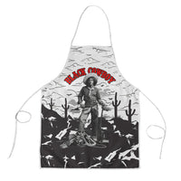 Black Cowboy Nat Love Apron Comic Style Desert Line Art Red Typography
