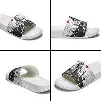 Black Cowboy Nat Love Slide Sandals Comic Style Desert Line Art Red Typography