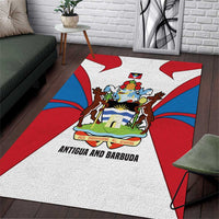 Antigua and Barbuda Flag Area Rug with National Coat of Arms - Wonder Print Shop