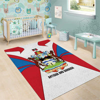 Antigua and Barbuda Flag Area Rug with National Coat of Arms - Wonder Print Shop