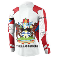 Antigua and Barbuda Flag Button Sweatshirt with National Coat of Arms - Wonder Print Shop