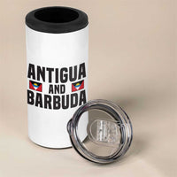 Antigua and Barbuda Flag 4 in 1 Can Cooler Tumbler with National Coat of Arms - Wonder Print Shop
