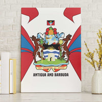 Antigua and Barbuda Flag Canvas Wall Art with National Coat of Arms - Wonder Print Shop