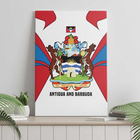 Antigua and Barbuda Flag Canvas Wall Art with National Coat of Arms - Wonder Print Shop