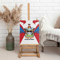 Antigua and Barbuda Flag Canvas Wall Art with National Coat of Arms - Wonder Print Shop
