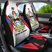 Antigua and Barbuda Flag Car Seat Cover with National Coat of Arms - Wonder Print Shop