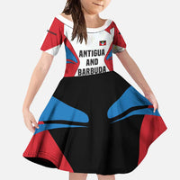 Antigua and Barbuda Flag Family Matching Tank Maxi Dress and Hawaiian Shirt with National Coat of Arms - Wonder Print Shop