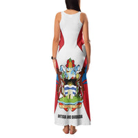 Antigua and Barbuda Flag Family Matching Tank Maxi Dress and Hawaiian Shirt with National Coat of Arms - Wonder Print Shop