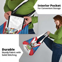 Antigua and Barbuda Flag Grocery Bag with National Coat of Arms - Wonder Print Shop