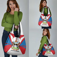 Antigua and Barbuda Flag Grocery Bag with National Coat of Arms - Wonder Print Shop