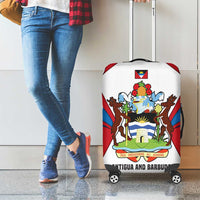 Antigua and Barbuda Flag Luggage Cover with National Coat of Arms - Wonder Print Shop