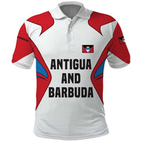 Antigua and Barbuda Flag Polo Shirt with National Coat of Arms - Wonder Print Shop