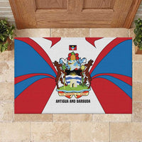 Antigua and Barbuda Flag Rubber Doormat with National Coat of Arms - Wonder Print Shop