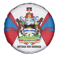 Antigua and Barbuda Flag Spare Tire Cover with National Coat of Arms - Wonder Print Shop