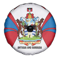 Antigua and Barbuda Flag Spare Tire Cover with National Coat of Arms - Wonder Print Shop