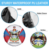 Antigua and Barbuda Flag Spare Tire Cover with National Coat of Arms - Wonder Print Shop
