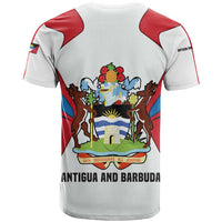 Antigua and Barbuda Flag T Shirt with National Coat of Arms - Wonder Print Shop