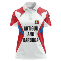 Antigua and Barbuda Flag Women Polo Shirt with National Coat of Arms - Wonder Print Shop