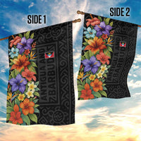 Antigua and Barbuda Floral Garden Flag with Tropical Hibiscus with National Flag - Wonder Print Shop