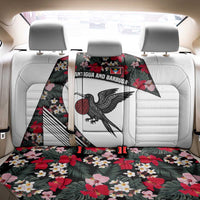 Antigua and Barbuda Hummingbird Back Car Seat Cover with Tribal Bird and Tropical Floral Design with Island Flag - Wonder Print Shop