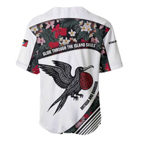 Antigua and Barbuda Hummingbird Baseball Jersey with Tribal Bird and Tropical Floral Design with Island Flag - Wonder Print Shop