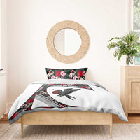 Antigua and Barbuda Hummingbird Bedding Set with Tribal Bird and Tropical Floral Design with Island Flag - Wonder Print Shop