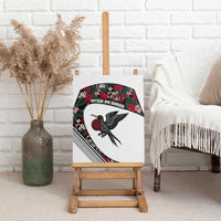 Antigua and Barbuda Hummingbird Canvas Wall Art with Tribal Bird and Tropical Floral Design with Island Flag - Wonder Print Shop