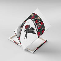 Antigua and Barbuda Hummingbird Canvas Wall Art with Tribal Bird and Tropical Floral Design with Island Flag - Wonder Print Shop