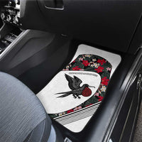 Antigua and Barbuda Hummingbird Car Mats with Tribal Bird and Tropical Floral Design with Island Flag - Wonder Print Shop