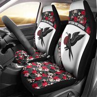 Antigua and Barbuda Hummingbird Car Seat Cover with Tribal Bird and Tropical Floral Design with Island Flag - Wonder Print Shop