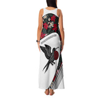 Antigua and Barbuda Hummingbird Family Matching Tank Maxi Dress and Hawaiian Shirt with Tribal Bird and Tropical Floral Design with Island Flag - Wonder Print Shop